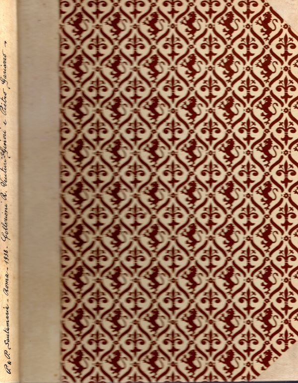 SANTAMARIA  P. & P. -  Roma, 24 – Gennaio, 1938. Collezioni Marchese Roberto Venturi – Ginori,  Dott. Ing. Comm. Pietro Gariazzo.  Monete greche e romane. Pp. 134, lots 1211, plates 31. Bella legatura con scritte a mano sul dorso, interno ottimo stato, li