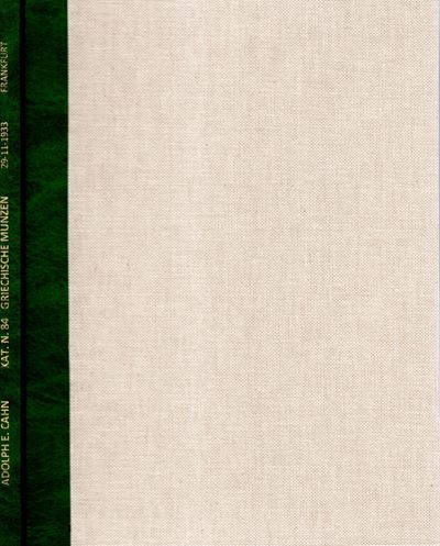 Cahn E. Adolph - Katalog, 84. Frankfurt Am Main, 29 - November, 1933. Griechische Munzen. Pp 31, ...