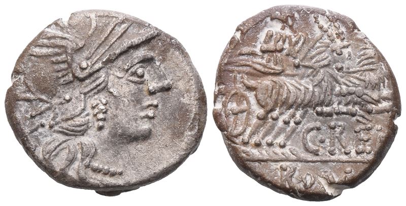 C. Renius, Denarius, Rome, 138 Bc; Ar (3,41 G; 16,2 MM; 9 H)