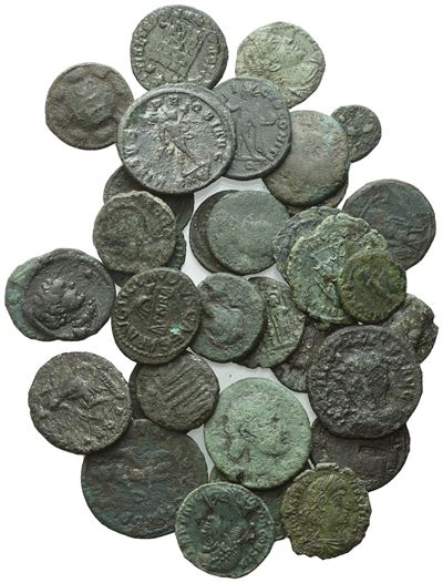 Collezione di 36 monete in rame, da catalogare