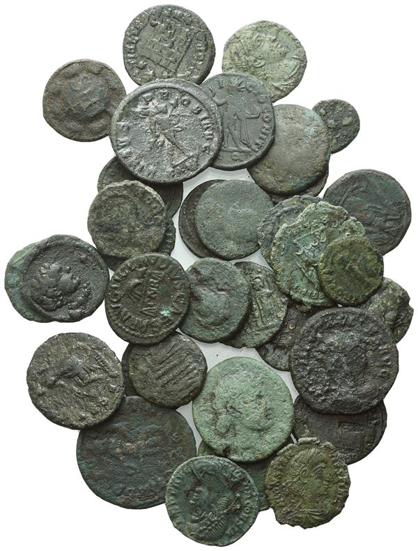  Lot of 36 Æ coins to be catalogued. Lot to be sold as is, no returns.