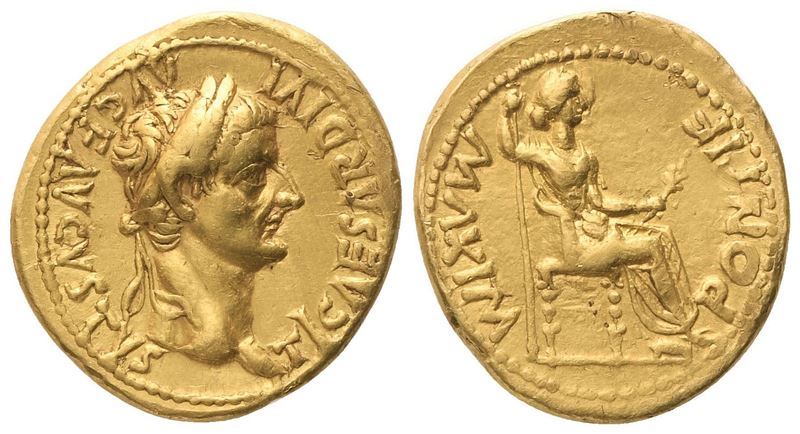 Tiberius (14-37), Aureus, Lugdunum, c. AD 14-37; AV (7,58 g; 19 mm; 6 h)