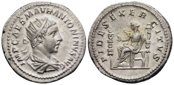 Elagabalus (218-222), Antoninianus, Rome; AR (5,01 g; 22,6 mm; 12 h)
