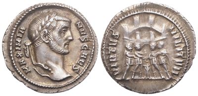 Galerius Maximianus Caesar, Argenteus (Roma), 294 d.C.