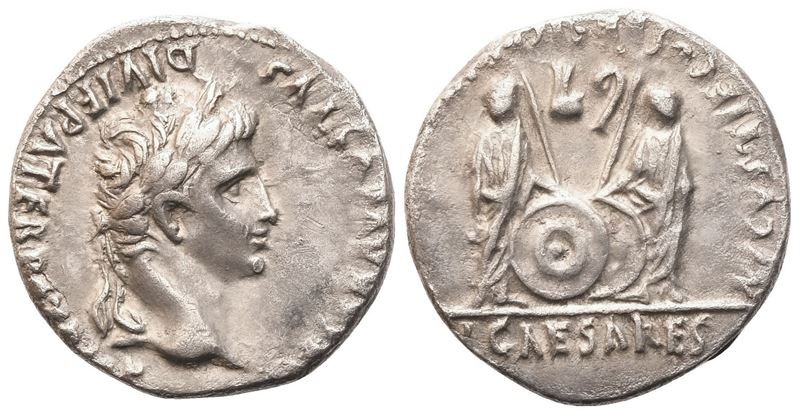 Augustus (27 BC-AD 14), Denarius, Lugdunum, 2 BC-4 AD; AR (3,74 g; 18 mm; 6 h)