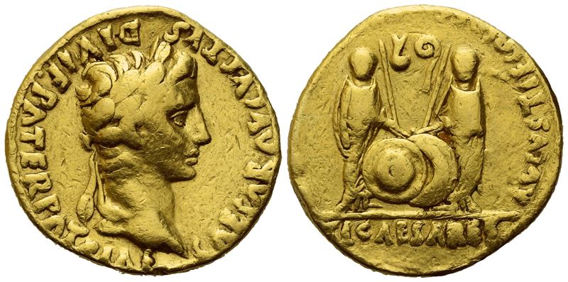 Augustus (27 Bc-ad 14), Aureus, Lugdunum, (2 Bc-4 Ad); Av (7,78 G; 19,2 MM; 12 H)