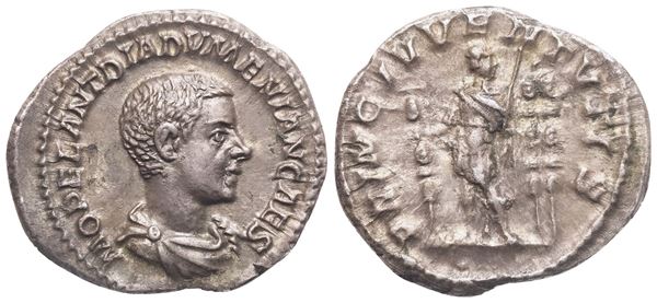Diadumenianus Caesar (217-218), Denarius, Rome; AR (3,63 g; 19,9 mm; 12 h)