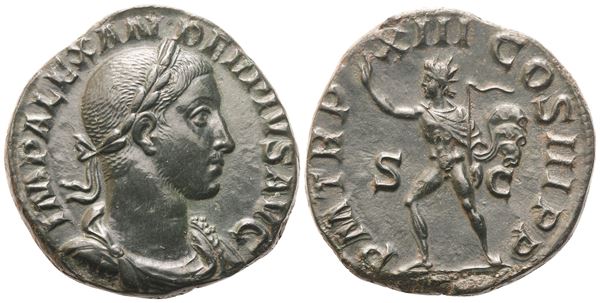 Severus Alexander (222-235), Sestertius, Rome, 234; Æ (18.63 g; 28 mm; 12 h)
