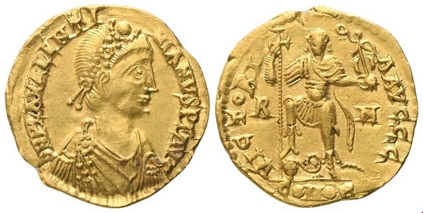 Valentinian III (425-455), Solidus, Rome, 426-455; AV (4,52 g; 20,2 mm; 4 h)