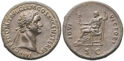 Domiziano (81–96 d.C.), Sestertius in bronzo, Roma, 90–91 d.C.