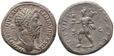 Marco Aurelio, Sestertzio (175 d.C.), Roma — Æ (23,65 g; 32 mm)