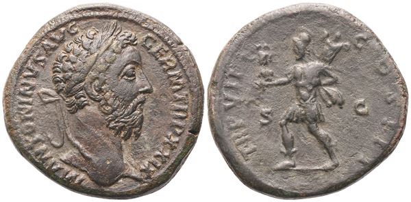Marcus Aurelius (161-180), Sestertius, Rome, 175; Æ (23,65 g; 32 mm; 12 h)