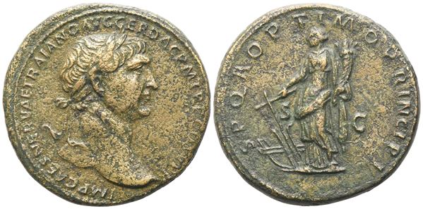 Trajan (98-117), Sestertius, Rome, 103-111; Æ (24,19 g; 32,6 mm; 6 h)