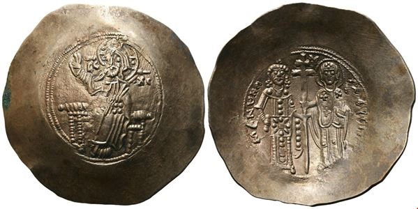 Manuel I Komnenos (1143-1180), Aspron trachy, Thessalonica (?); EL (4,61 g; 33,5 mm; 5 h)