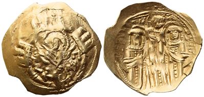 Andronicus II With Michael IX (1295-1320); Hyperpyron Nomisma, Constantinople; Av (3,53 G; 24,4 M...