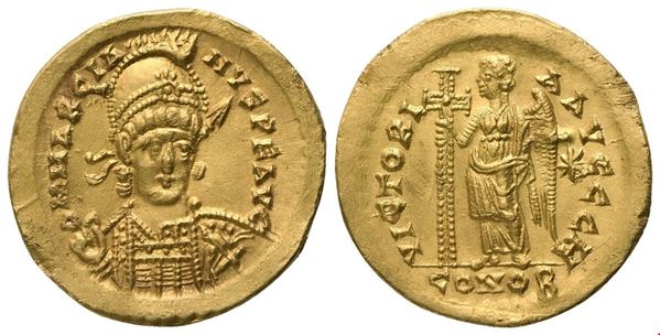 Marcianus (450-457), Solidus, Constantinopolis, c. 450; AV (4,47 g; 20 mm; 6 h)