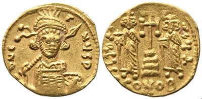 Constantine IV, Solido con Heraclio e Tiberio (Costantinopoli)