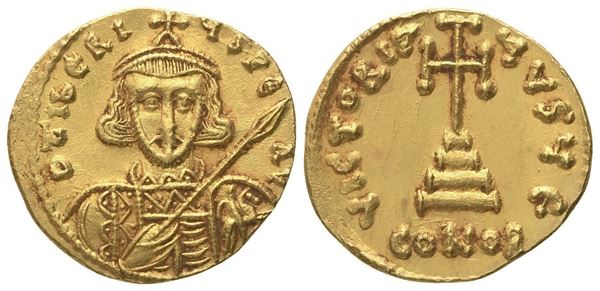Tiberiuis III Apsimar (698-705), Solidus, Constantinopolis; AV (4,45 g; 19,2 mm; 6 h)