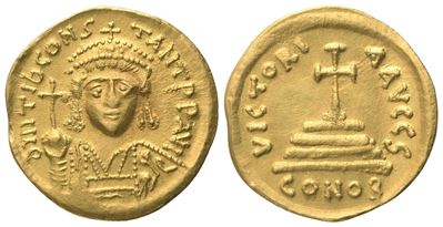 Tiberius II Constantine, Solidus (Constantinopolis), AV