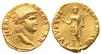 Nero (54-68), Aureus, Rome, 64-65; Av (7,35 G; 18 MM; 6 H)