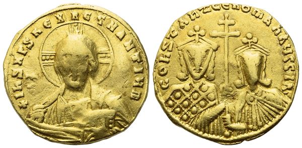 Constantine VII with Romanus II (945-959), Solidus, Constantinople; AV (4,11 g; 19 mm; 6 h)
