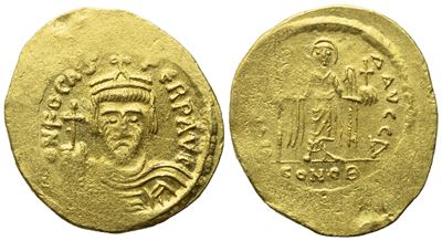 Phocas (602-610), Solidus, Constantinople; Av (4,48 G; 22 MM; 7 H)