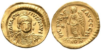 Anastasius I (491–518), Solidus, Costantinopoli, circa 507–518 (oro AV)