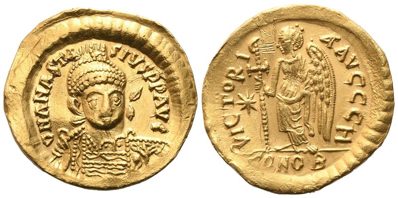 Anastasius I (491–518), Solidus, Costantinopoli, circa 507–518 (oro AV)