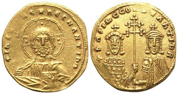 Basil II Bulgaroktonos (976-1025), Histamenon nomisma, Constantinopolis; AV (4,37 g; 21,9 mm; 6 h)