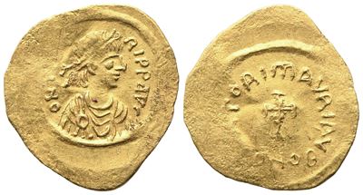 Maurice (582-602), Tremissis, Constantinople; Av (1,43 G; 17 MM; 6 H)