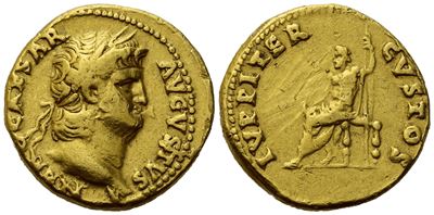 Nero (54-68), Aureus, Rome, 64-65; Av (7,26 G; 17,8 MM; 6 H)