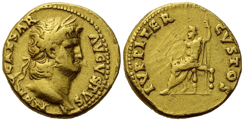 Nero (54-68), Aureus, Rome, 64-65; Av (7,26 G; 17,8 MM; 6 H)