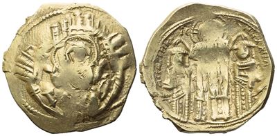 Bisanzio (Andronico II Paleologo e Michele IX), Hyperpyron nomisma, zecca di Costantinopoli