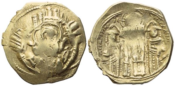 Andronicus II with Michael IX (1295-1320); Hyperpyron nomisma; Constantinople mint; AV (3,95 g; 24 mm; 6 h) 