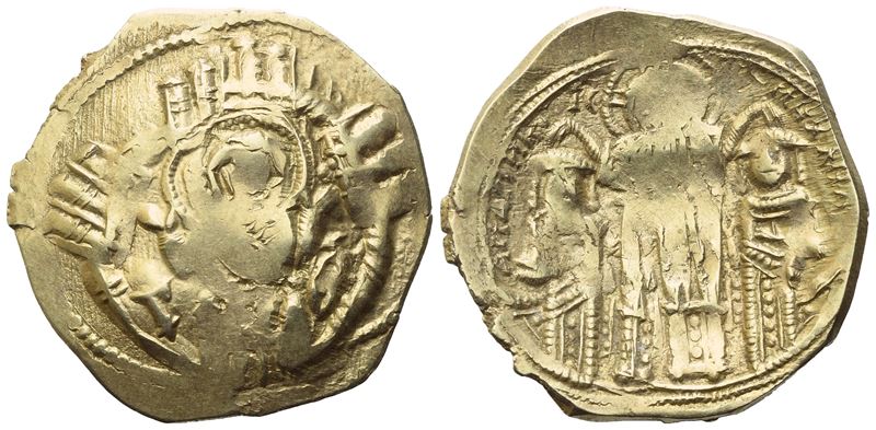 Bisanzio (Andronico II Paleologo e Michele IX), Hyperpyron nomisma, zecca di Costantinopoli