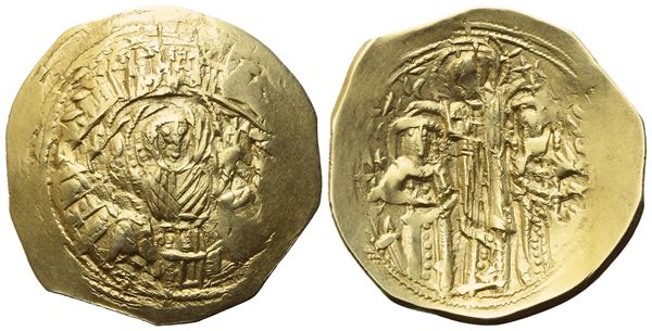 Andronicus II with Michael IX (1295-1320); Hyperpyron nomisma; Constantinople mint; AV (4,04 g; 23,2 mm)
