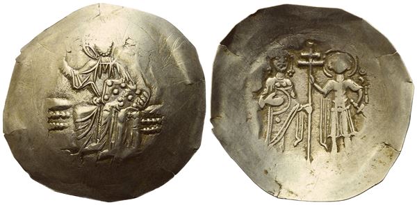 John II Comnenus (1118-1143); Aspron Trachy, Constantinople; EL (1,85 g; 27,5 mm; 6 h). 