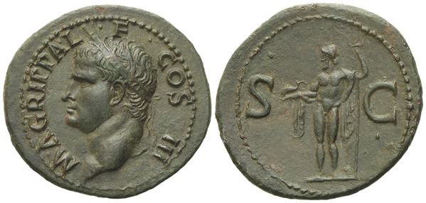 Agrippa, As struck under Gaius (Caligula), Rome, c. AD 37-41; Æ (g 11,76; mm 31)