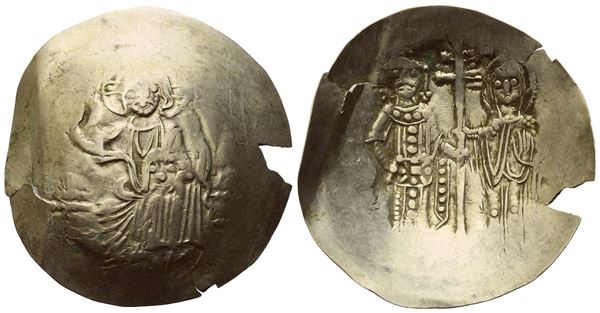 Manuel I Comnenus (1143-1180); Aspron Trachy, Constantinople;  EL (1,76 g; 26,2 mm; 6 h).