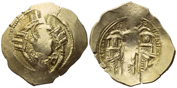 Andronicus II with Michael IX (1295-1320); Hyperpyron nomisma; Constantinople mint; AV (3,45 g; 28 mm)