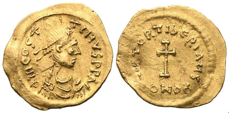 Tiberius II Constantine, Tremissis di Costantinopoli (578–582) in oro