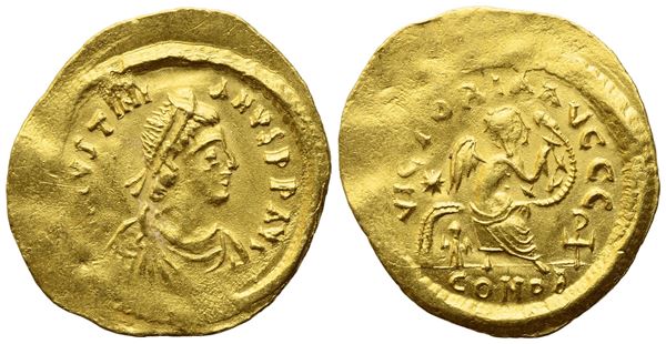 Justinian I (527-565), Semis, Constantinople; AV (2,23 g; 20 mm; 6 h)