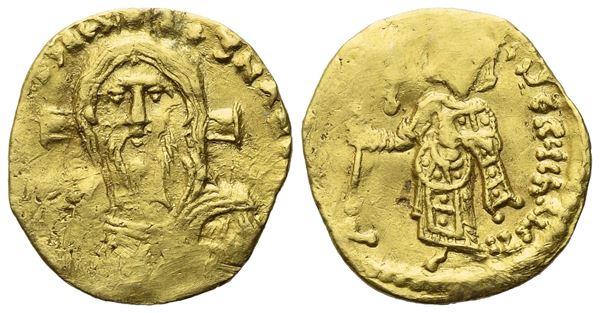 Justinian II (685-695/705-711), first reign (AD 685-695), Tremissis, Constantinople; AV (1,39 g; 14,3 mm; 6 h).