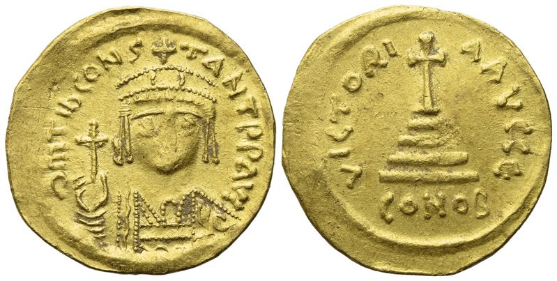 Tiberius II Constantine (578-582), Solidus, Constantinople; Av (4,40 G; 20,8 MM; 6 H)