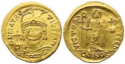 Maurice (582-602), Solidus, Constantinople; Av (4,40 G; 20,6 MM; 6 H)