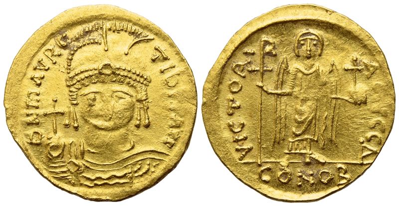 Maurice (582-602), Solidus, Constantinople; Av (4,40 G; 20,6 MM; 6 H)