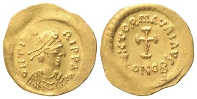 Maurice Tiberius (582–602), Tremissis di Costantinopoli