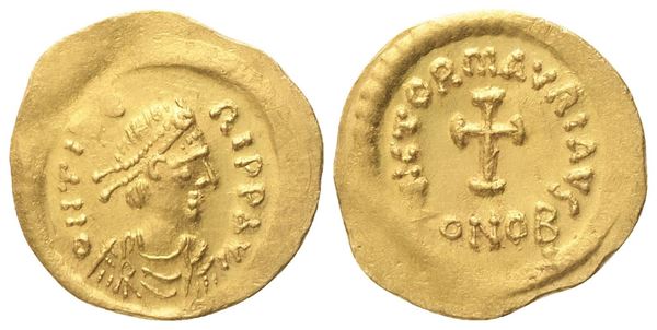 Maurice Tiberius (582-602), Tremissis, Constantinopolis; AV (1,47 g; 16 mm; 6 h)