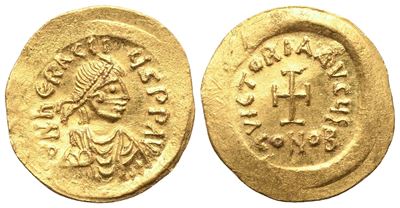 Eraclio (610–641), Tremisse di Costantinopoli, AV