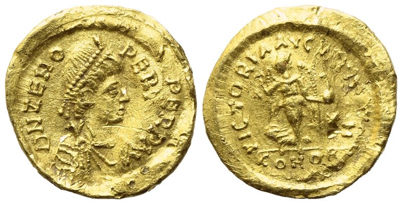 Zeno (476-491), Tremissis, Constantinople; Av (1,50 G; 14 MM; 5 H)